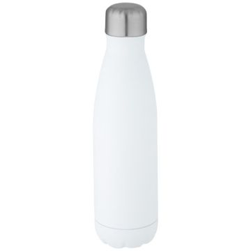 Cove butelka o pojemności 500 ml wykonana ze stali nierdzewnej z recyklingu z miedzianą izolacją próżniową posiadająca certyf-Biały – Gift Design