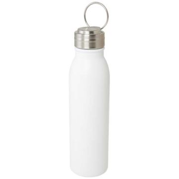 Harper bidon na wodę o pojemności 720 ml z metalową pętlą wykonany ze stali nierdzewnej z certyfikatem RCS-Biały – Gift Design
