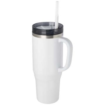 Melbourne kubek ze słomką z certyfikatem RCS 1200 ml-Biały – Gift Design