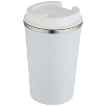 Newport kubek ze stali nierdzewnej, izolowany próżniowo, o pojemności 350 ml, z podwójnymi ściankami-Biały – Gift Design