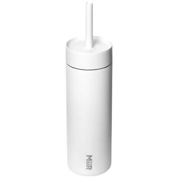 MiiR Sipper butelka na wodę o pojemności 473 ml ze słomką-Biały – Gift Design