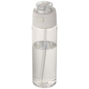 Bidon na wodę Theron o pojemności 700 ml, wykonany z tworzywa sztucznego pochodzącego z recyklingu (RCS), z pokrywką o podwój-Przezroczysty klarowny – Gift Design