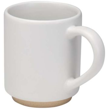 Camilla - kubek ceramiczny o pojemności 180 ml, z matowym wykończeniem. Można go wkładać jeden w drugi.-Biały – Gift Design