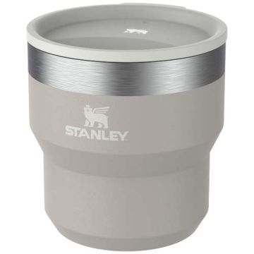 Termoizolowany kubek kempingowy Stanley Stay Hot 295 ml ze stali nierdzewnej, umożliwiający wkładanie kubków jeden w drugi-Szary – Gift Design