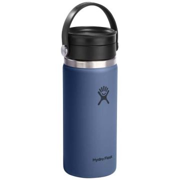 Kubek termiczny Hydro Flask Wide Mouth 473 ml ze stali nierdzewnej, z izolacją termiczną i pokrywką Flex Sip™-Środkowy niebieski – Gift Design