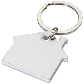 Łańcuszek na klucze Nook, z brelokiem w kształcie domu-Biały – Gift Design