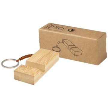 Bosona bambusowy uchwyt na telefon z łańcuchem do kluczy-Drewniany – Gift Design
