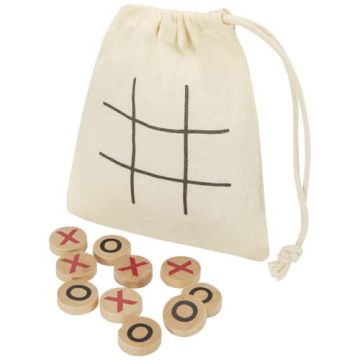 Drewniana gra w kółko i krzyżyk Whorl -Naturalny – Gift Design