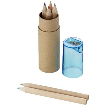 6-elementowy zestaw kredek Kram-Niebieski – Gift Design