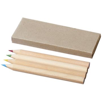 4-elementowy zestaw kredek Tullik-Jasny szary – Gift Design