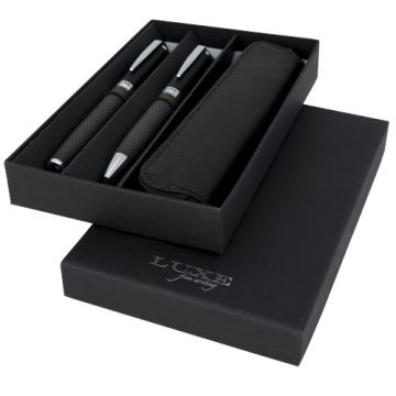 Zestaw piśmienniczy Carbon-Czarny – Gift Design