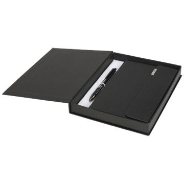 Zestaw upominkowy z notesem Tactical-Czarny – Gift Design