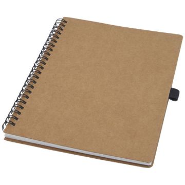 Kołozeszyt Cobble wire-o w formacie A5 z tektury z recyclingu i papieru z kamienia-Naturalny – Gift Design