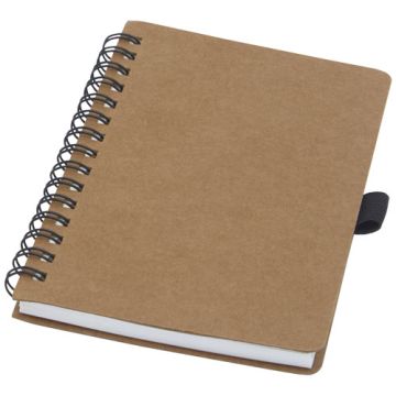 Kołozeszyt Cobble wire-o w formacie A6 z tektury z recyclingu i papieru z kamienia-Naturalny – Gift Design