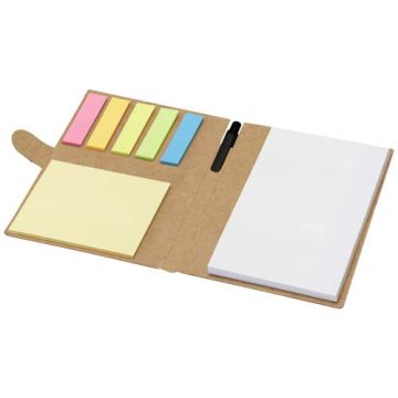 Swift notatnik z karteczkami samoprzylepnymi i długopisem-Naturalny – Gift Design