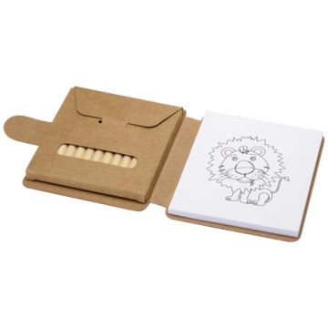 Zestaw Chroma ze szkicownikiem i kredkami-Naturalny – Gift Design
