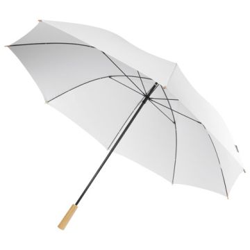 Wiatroodporny parasol golfowy 76 cm z PET z recyklingu Romee-Biały – Gift Design