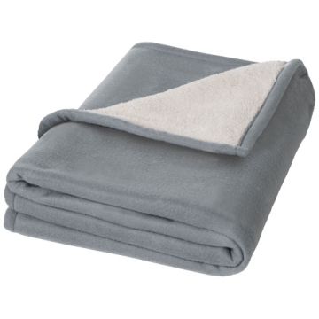 Pled z miękkiego polaru i sherpy Springwood-Szary – Gift Design