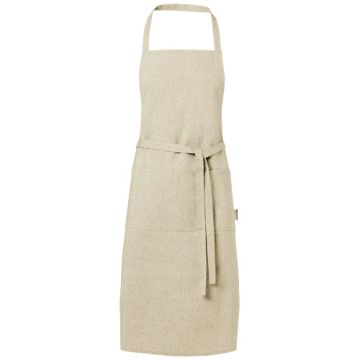 Pheebs Fartuch z bawełny z recyklingu o gramaturze 200 g-m²-Naturalny – Gift Design