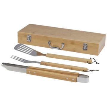 3-częściowy zestaw do grillowania Assadus-Naturalny – Gift Design