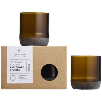 Originalhome zestaw 2 szklanek-Brązowy – Gift Design