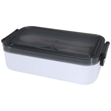 Zestaw Snappy pudełko na lunch ze sztućcami-Biały – Gift Design