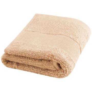 Sophia bawełniany ręcznik kąpielowy o gramaturze 450 g-m² i wymiarach 30 x 50 cm-Beżowy – Gift Design