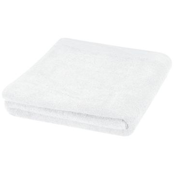 Riley bawełniany ręcznik kąpielowy o gramaturze 550 g-m² i wymiarach 100 x 180 cm-Biały – Gift Design