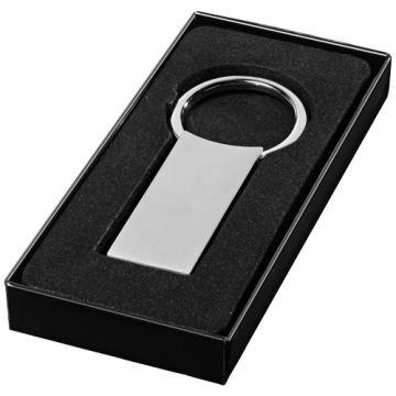 Brelok prostokątny Omar-Srebrny – Gift Design