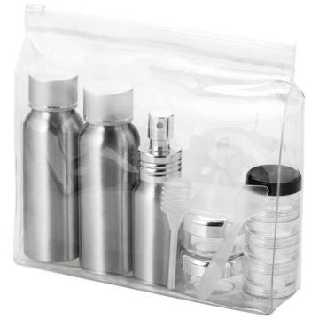 Zestaw butelek aluminiowych do samolotu Traveler-Srebrny – Gift Design