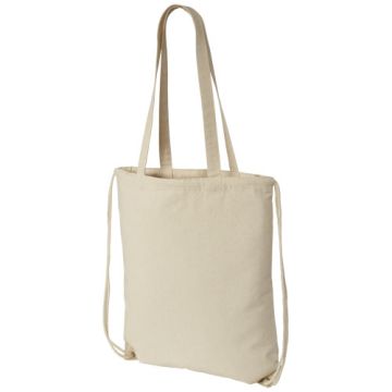 Plecak Eliza wykonany z bawełny o gramaturze 240 g-m² ze sznurkiem ściągającym-Naturalny – Gift Design