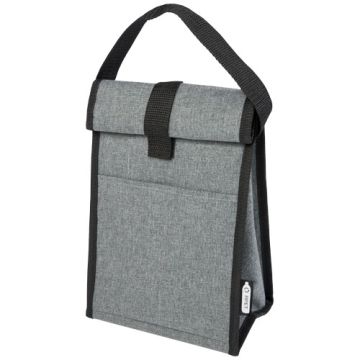 Torba termoizolacyjna Reclaim mieszcząca 4 puszki, wykonana z plastiku PET z recyklingu-Melanż szary – Gift Design