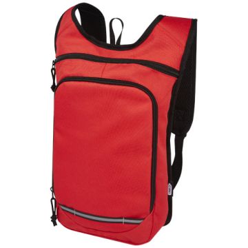Trails plecak outdorowy, certyfikat GRS, tworzywo RPET, 6,5 l-Czerwony – Gift Design