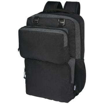 Trailhead plecak na 15-calowego laptopa o pojemności 14 l z recyklingu z certyfikatem GRS-Czarny – Gift Design