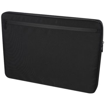 Rise etui na laptopa o przekątnej 15,6 cali z tworzywa sztucznego pochodzącego z recyklingu z certyfikatem GRS-Czarny – Gift Design