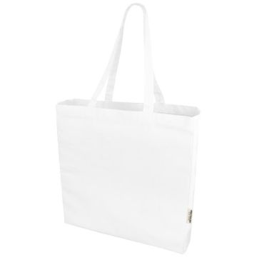 Odessa torba na zakupy z materiału z recyklingu o gramaturze 220 g-m²-Biały – Gift Design