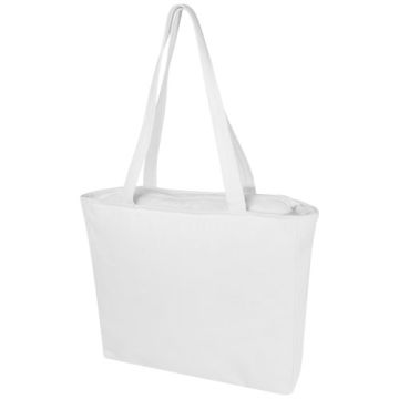 Trace Weekender torba na zakupy z materiału z recyklingu o gramaturze 500 g-m²-Biały – Gift Design