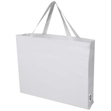 Odessa torba na zakupy z bawełny z recyklingu z certyfikatem GRS 220 g-m² 40L-Biały – Gift Design