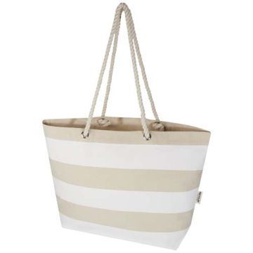 Florida torba plażowa o gramaturze 270 g-m² wykonana z materiałów z recyklingu z certyfikatem GRS 18L-Naturalny – Gift Design