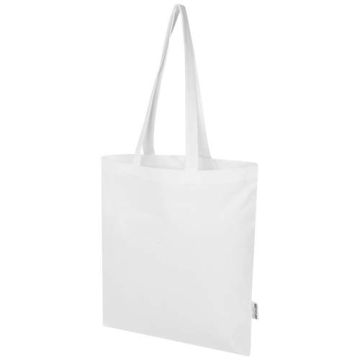 Madras Blend torba na zakupy z bawełny z recyklingu z certyfikatem GRS o gramaturze 140 g-m² i pojemności 7l-Biały – Gift Design