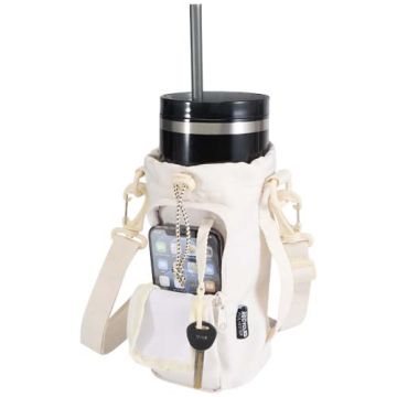 Trip Aware™, torba na butelki wykonana z materiałów z recyklingu, 2 l-Złamana biel – Gift Design