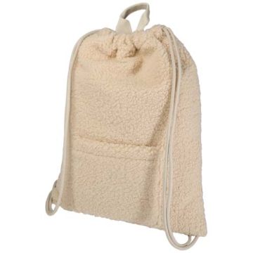 Bear plecak sherpa ściągany na sznurek z recyklingu z certyfikatem GRS o pojemności 9l-Naturalny – Gift Design