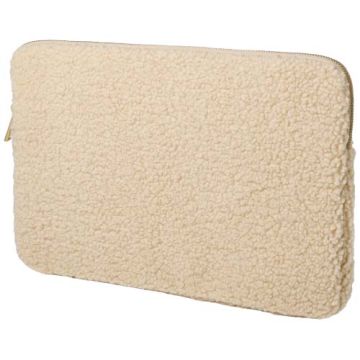 Bear 13-calowe etui sherpa na laptopa z recyklingu z certyfikatem GRS, o pojemności 2 l-Naturalny – Gift Design