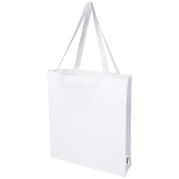 Odisha organiczna torba na zakupy z certyfikatem OCS o gramaturze 180 g-m² z pełnym dnem, 14 l -Biały – Gift Design