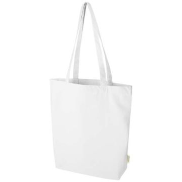 Odisha organiczna torba na zakupy z certyfikatem OCS o gramaturze 270 g-m², 10 l -Biały – Gift Design