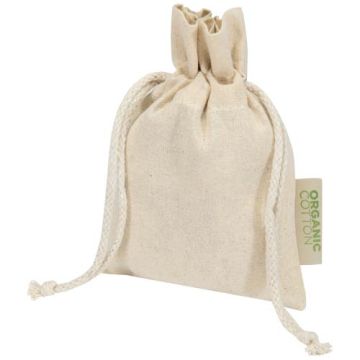 Odisha organiczna torebka prezentowa z certyfikatem OCS o gramaturze 140 g-m² — 15 x 10 cm -Naturalny – Gift Design