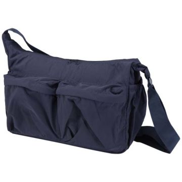 Calli - torba na laptopa o przekątnej 13 cali wykonaa z recyklingowanego nylonu z certyfikatem GRS-Granatowy – Gift Design