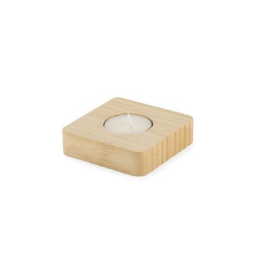 Świecznik bambusowy z tealightem LUMOS – Gift Design