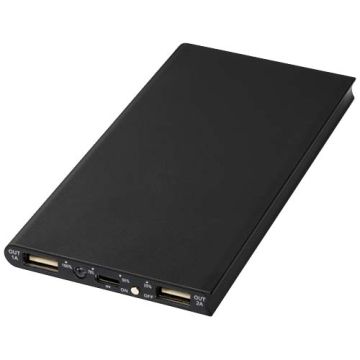 Aluminiowy powerbank Plate 8000 mAh-Czarny – Gift Design