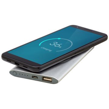 Juice bezprzewodowy powerbank 4000 mAh -Srebrny – Gift Design